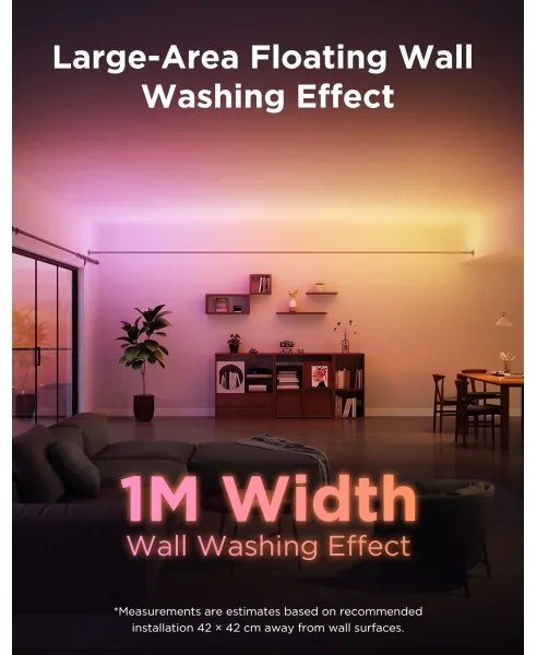 Govee - Striscia LED sospesa RGBICWW/36W/24V 4m Skyline Matter Wi-Fi