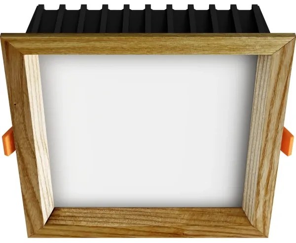 APLED - Lampada LED SQUARE WOODLINE LED/12W/230V 3000K 17x17 cm cenere legno solido