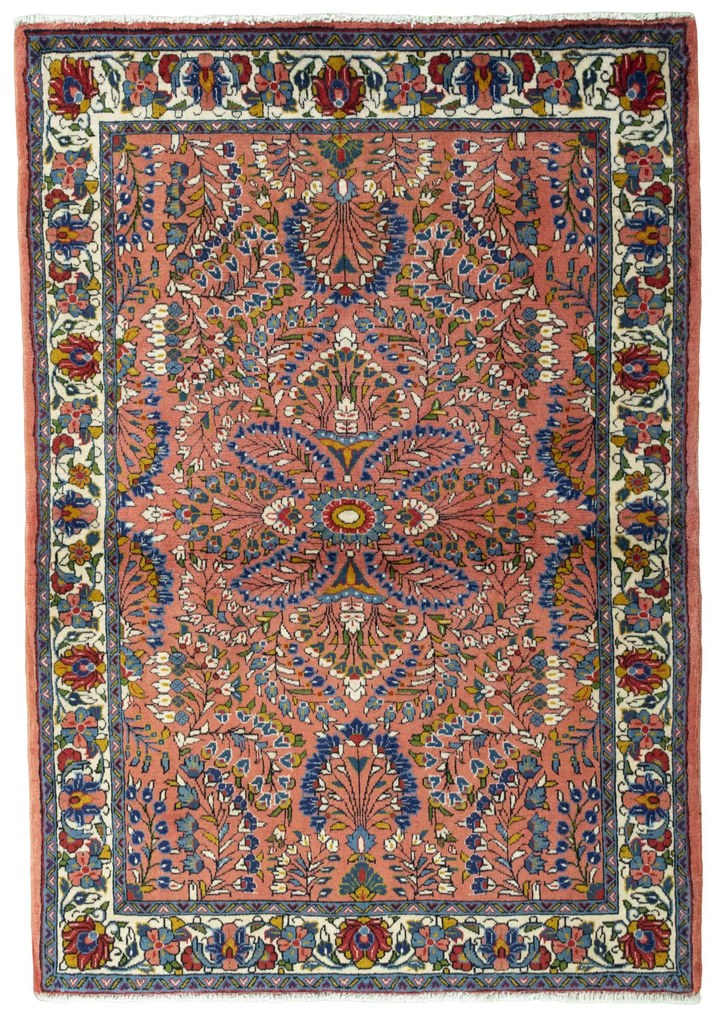 Sarouk Tappeto 160 x 110 Rosso (Iran) Annodato A Mano