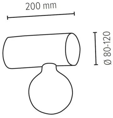 Spot-Light 6994157 - Applique TRABO 1xE27/25W/230V