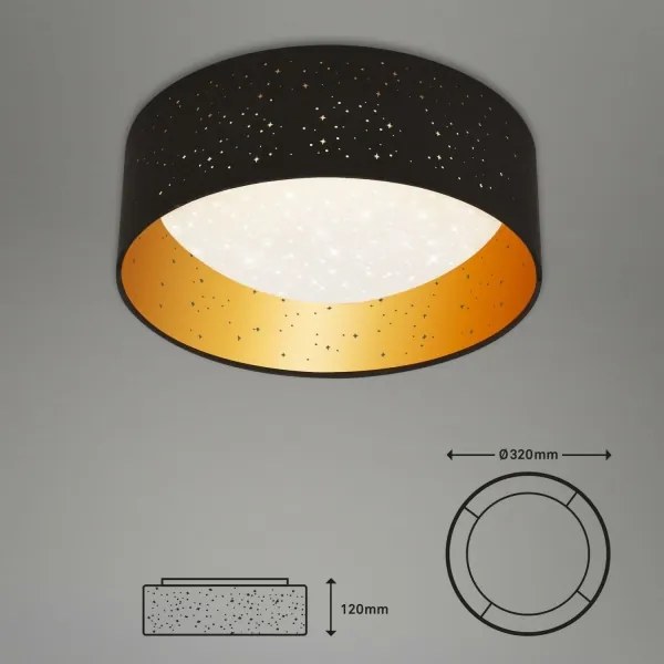 Brilo 3482-015 - Plafoniera LED MAILA STARRY LED/12W/230V nero/oro
