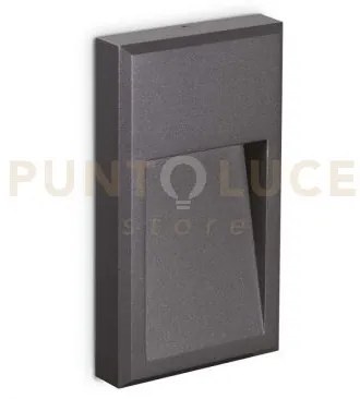 Febe segnapassi a superficie led 3000k, 6w  550lm antracite 13cm