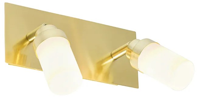 Faretto da bagno moderno ottone 2 luci IP44 - Japie
