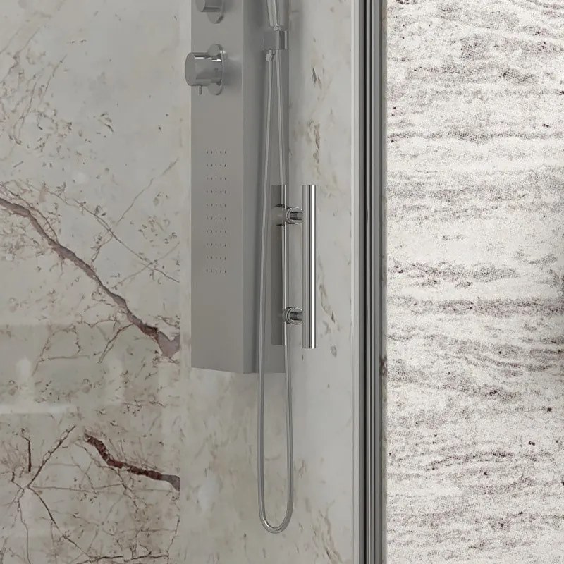 Porta doccia battente con lato fisso 70.5-75.5 cm | KPX4000C - KAMALU