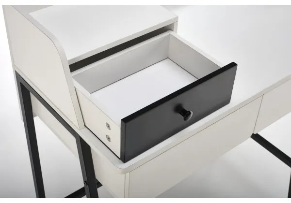 Tavolino da toilette AGNES 120x80 cm bianco/nero