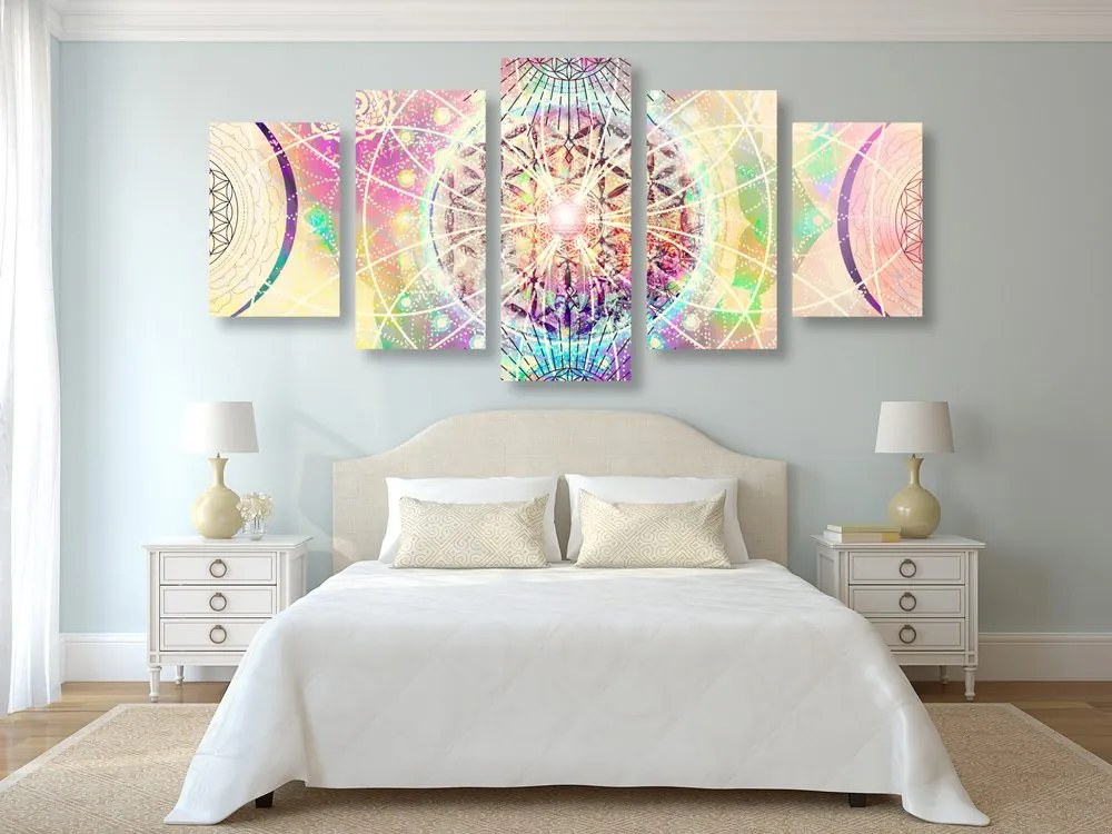 Quadri 5 pezzi – Mandala in un design interessante