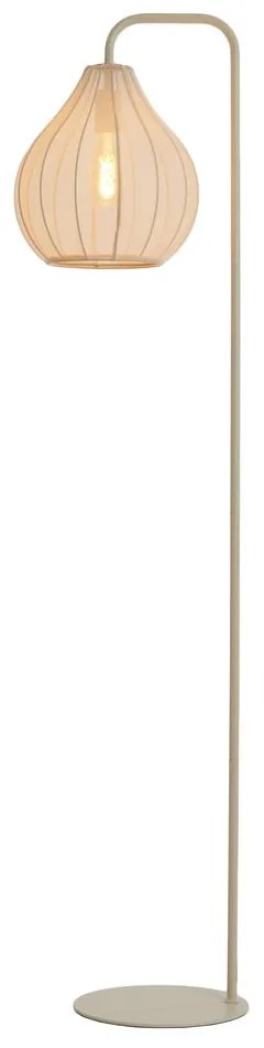 Lampada da terra beige con paralume in tessuto (altezza 156,5 cm) Elati - Light &amp; Living