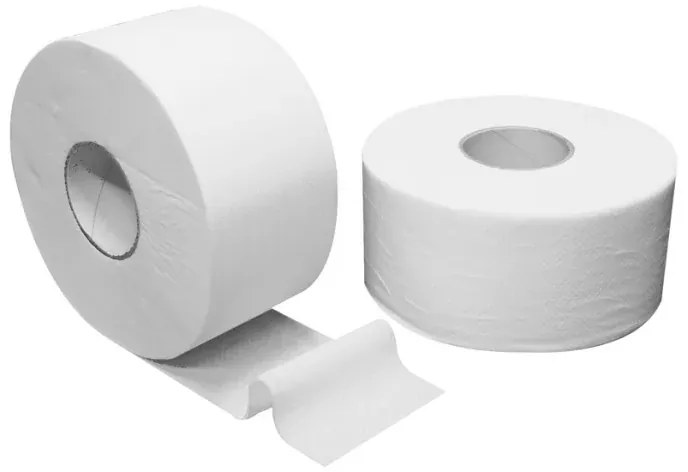 Carta igienica industriale in confezione da 12 rotoli a 2 veli