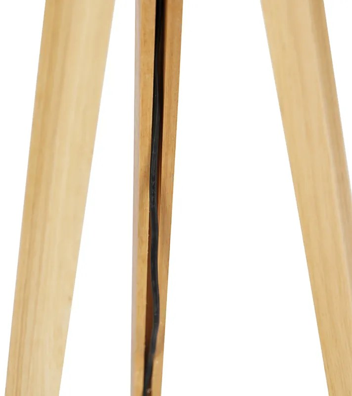 Lampada da terra rustica treppiede naturale - Tripod Classic