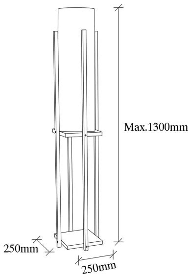 Lampada da terra 1xE27/40W/230V beige