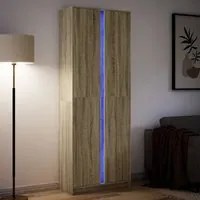 Credenza con LED Rovere Sonoma 74x32,5x200 cm in Truciolato 3307893