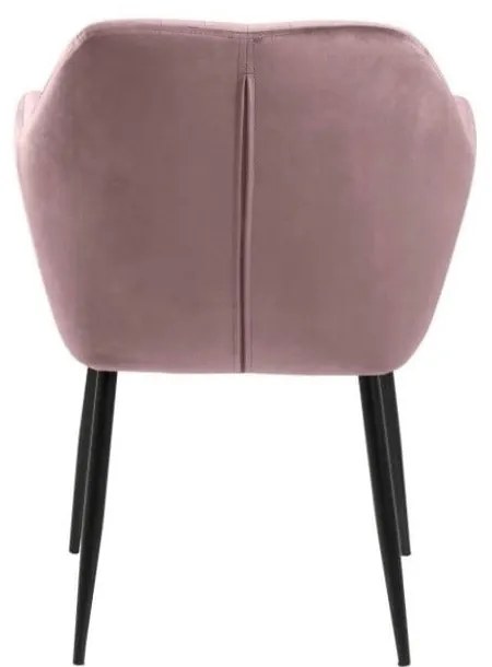 Sedia da pranzo rosa in imbottito Emilia – Actona