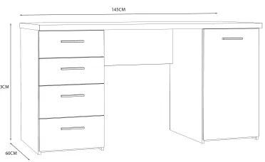 Scrivania ARENO marrone/grafite