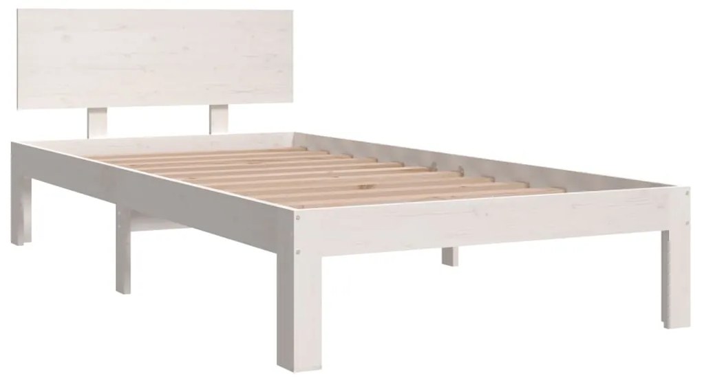 Giroletto bianco 90x190 cm in legno massello di pino