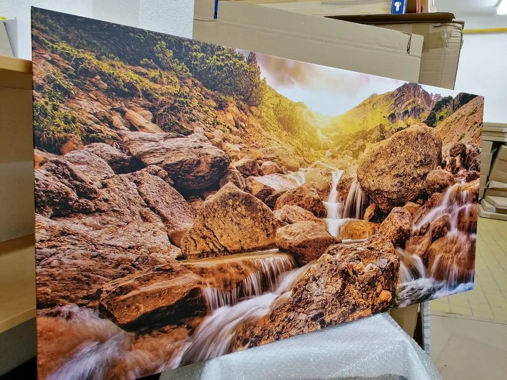 Quadro su tela – Cascate alpine