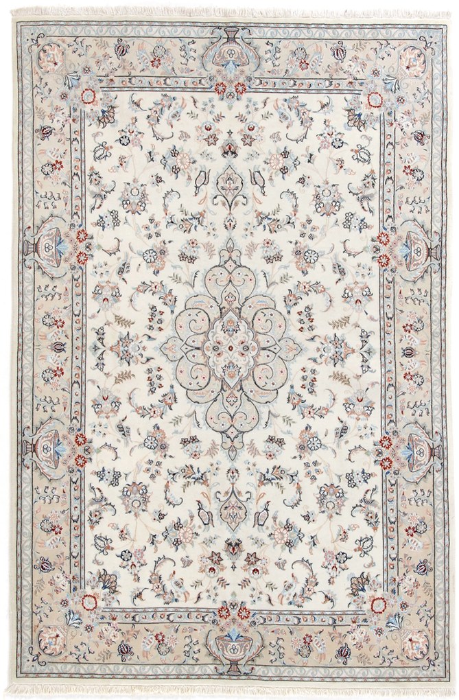 Isfahan Tappeto 210x140 (Iran) Annodato A Mano