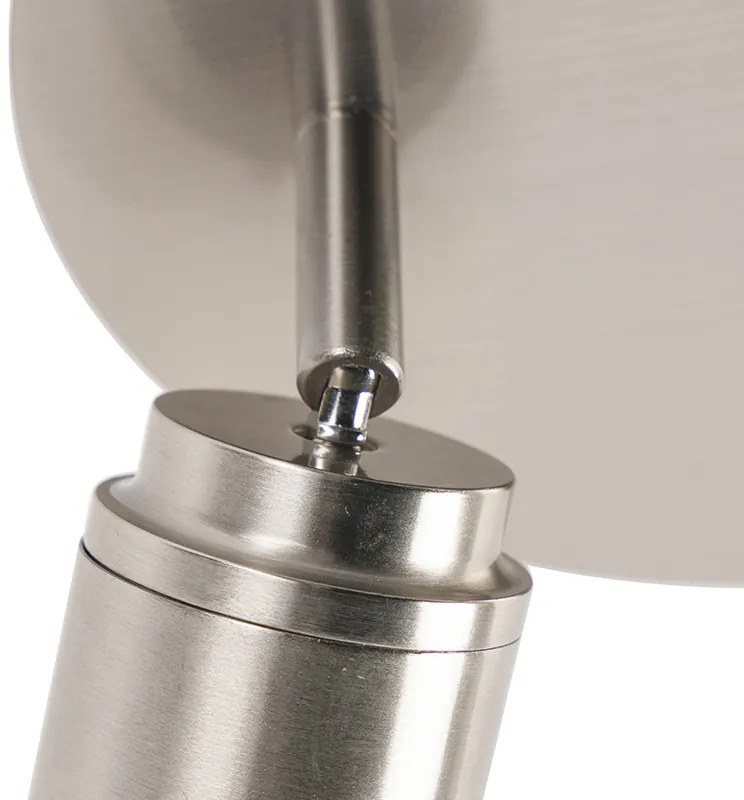 Faretto da bagno moderno in acciaio 2 luci IP44 - Ducha