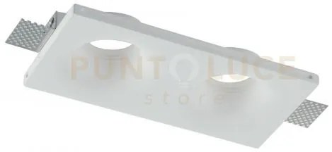 Incasso senso bianco 2 luci attacco gu10 24x12x4cm in gesso vernici...