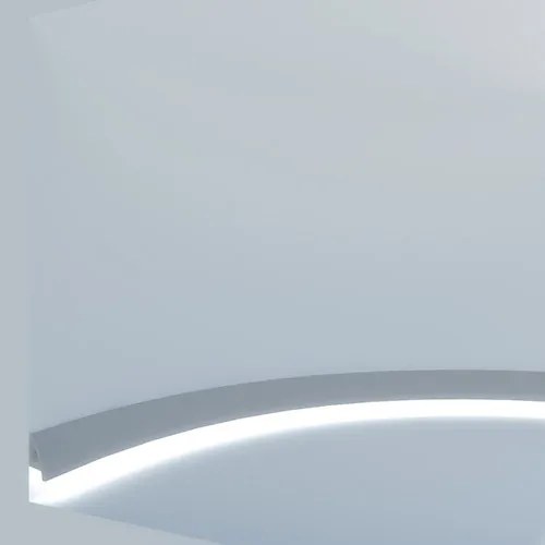 Cornice Pitturabile Curva Flessibile da Parete per Strisce LED - 2m Variante Lunghezza 2 Metri
