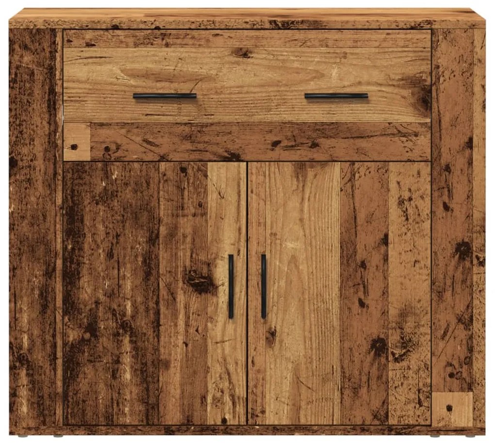 Credenza legno vecchio 80x33x70 cm in truciolato