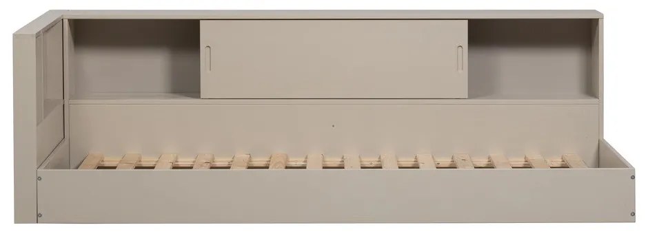 Letto singolo grigio/beige in pino massiccio rete non inclusa 90x200 cm Carter – WOOOD