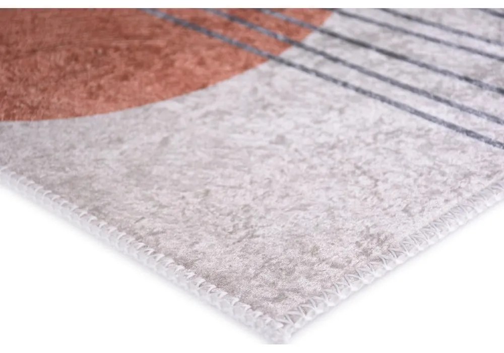 Tappeto lavabile arancio e crema 80x150 cm - Vitaus
