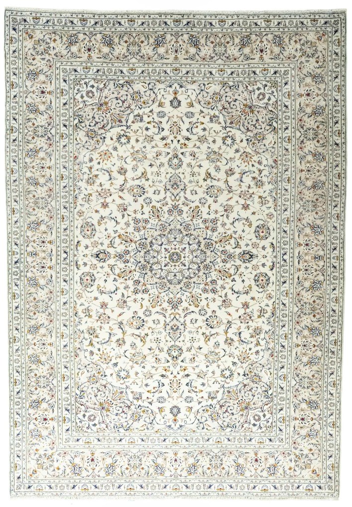 Kashan Tappeto persiano 350 x 250 Beige (Iran) Annodato A Mano