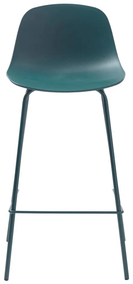 Sgabello da bar in plastica color petrolio 92,5 cm Whitby - Unique Furniture