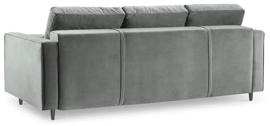 Divano letto in velluto grigio chiaro Santo - Milo Casa