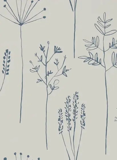Gräser Tapete Stipa von Scion - Denim