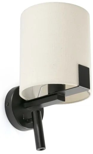 FARO 20053 - Applique a LED NILA 1xE27/15W/230V + LED/3W color crema/nero