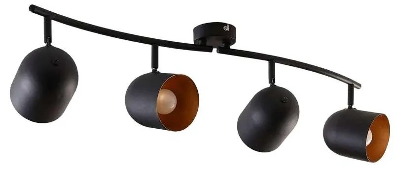 Lindby - Morik 4 LED Plafoniera Black/Gold Lindby