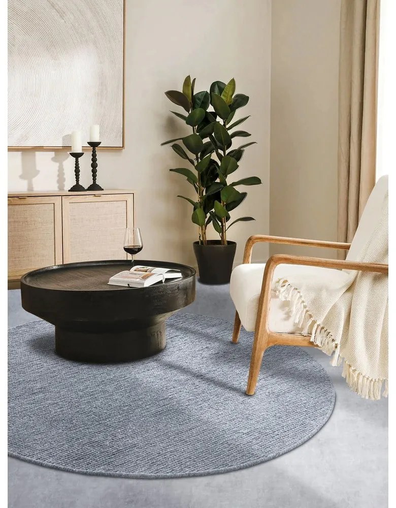 Tappeto rotondo grigio in lana tessuto a mano ø 200 cm Francois - Villeroy&Boch