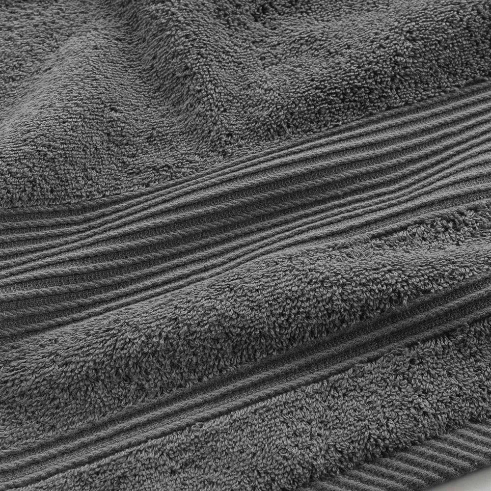 Asciugamano in spugna di cotone grigio scuro 90x150 cm Tendresse - douceur d'intérieur
