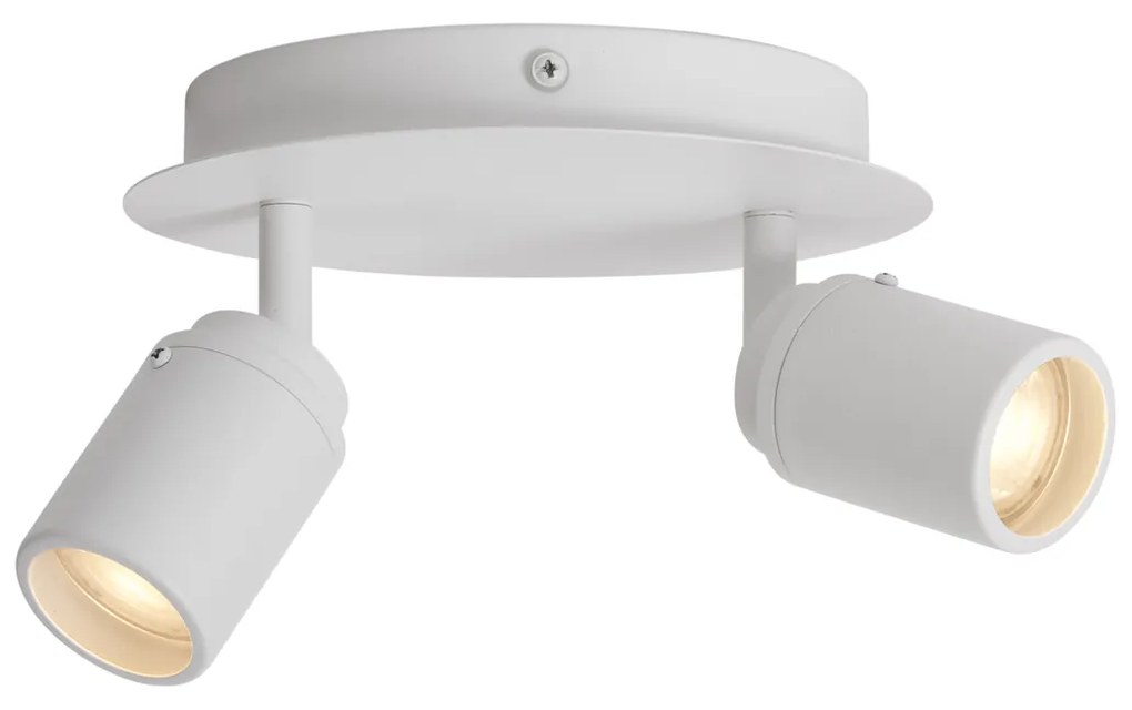 Faretto da bagno moderno bianco 2 luci IP44 - Ducha