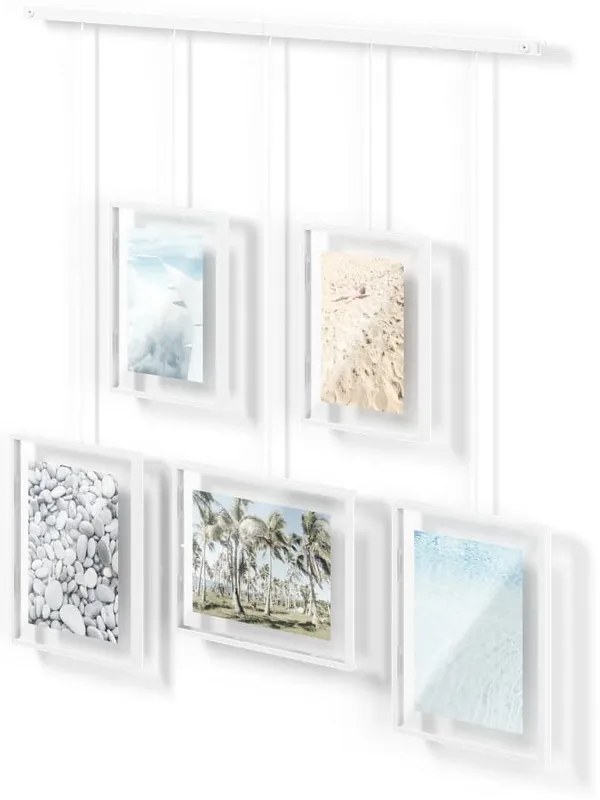 Cornici da parete in metallo bianco in set da 5 66x69 cm Exhibit - Umbra