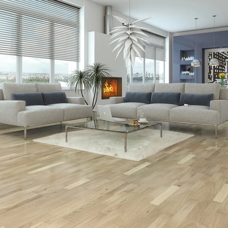 Parquet prefinito 3S L in rovere sbiancato famiglia sp. 10/2.5 mm 2.03 m²