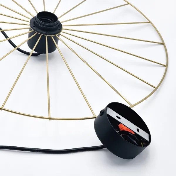 Lampadario a sospensione con filo MONTANA 1xE27/15W/230V diametro 45 cm oro/nero