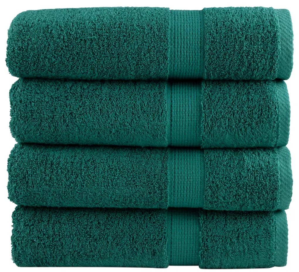 Asciugamani Da Bagno Solund 2 Pz Verdi 100x150 Cm 600 G/m² /