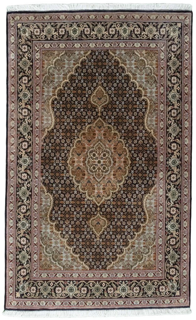 Tabriz Tappeto persiano 80x130 Blu (Iran) Annodato A Mano