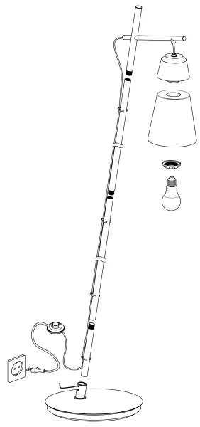 Eglo 99547 - Lampada da terra CANTERRAS 1xE27/40W/230V