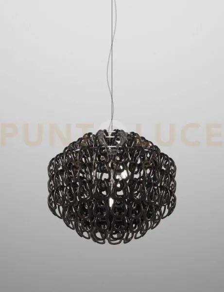 Giogali sospensione 65 nero e cromo lucido 4 luci attacco e27 in cr...