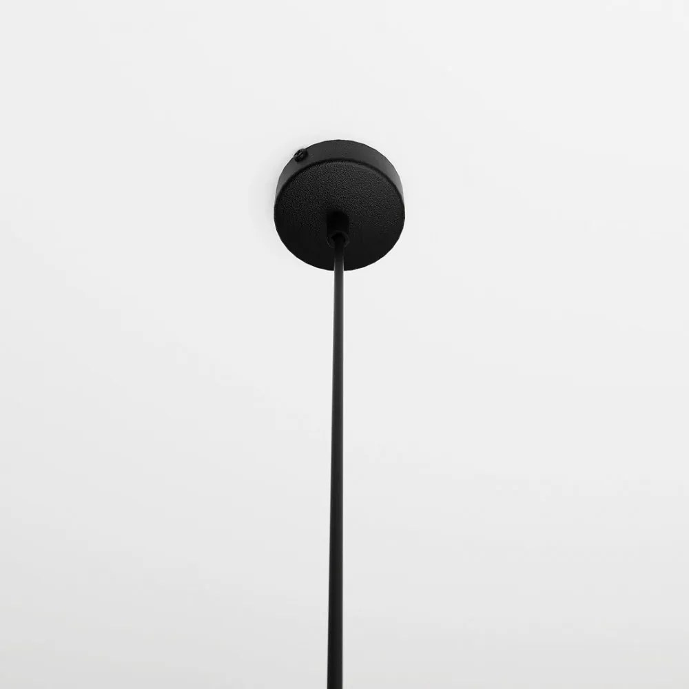 Lampada a sospensione COSMO 1 BL in acciaio e vetro E14 Colore del corpo Grafite