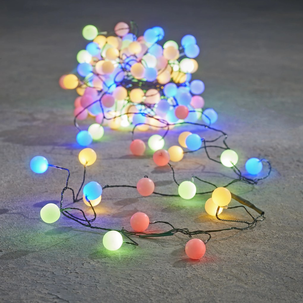 Luci a catena di Natale verdi con 200 LED multicolor 5m IP44 - Dasher