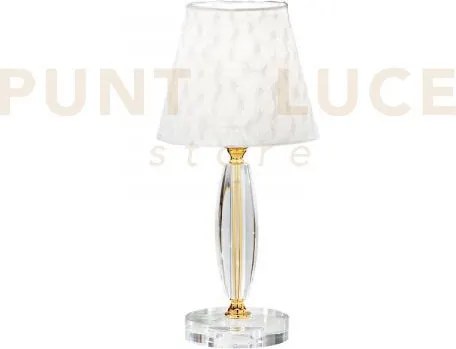 Lumetto epoque oro 1 luce attacco e27 20x43cm vetro trasparente