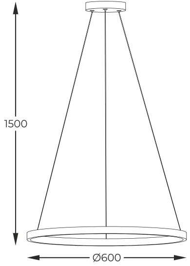 Zuma Line PEN89424-60BK - Lampadario LED a sospensione con filo HORIK LED/32W/230V 3000/4000/6000K