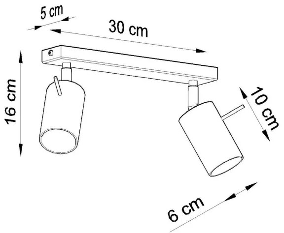 Sollux SL.0450 - Faretto da binario RING 2xGU10/10W/230V