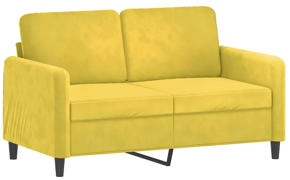 Set di divani 2 pz giallo in velluto