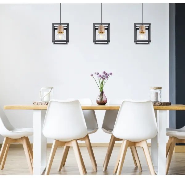 Globo 15476H - Lampadario su filo HAGAR 1xE27/60W/230V