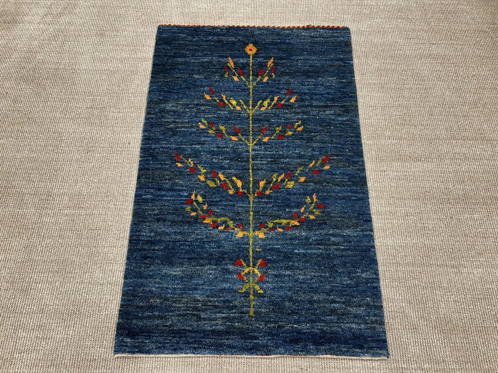 Gabbeh Tappeto 130x80 Blu (Iran) Annodato A Mano